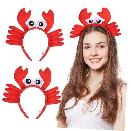 SOLUSTRE 2 Stück Krabben Stirnband mit Großen Augen Leichter Cartoon Haarreifen als Tierkostüm Accessoire für Cosplay Partys Geburtstage Make Up Komfortabel und Dekorativ von SOLUSTRE