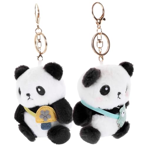 SOLUSTRE 2 Stück Panda Schlüsselanhänger Plüsch Anhänger für Rucksack Tasche Dekorativer Kuscheltier Beutel Anhänger SOLUSTRE 2 Stück Panda Schlüsselanhänger Plüsch Anhänger für Rucksack Tasche Dekorativer Kuscheltier Beutel Anhänger von SOLUSTRE