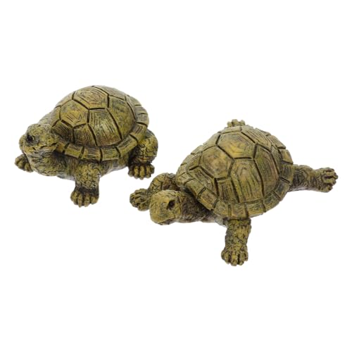 SOLUSTRE 2 Stück Schildkröten Figur aus Resin Dekorative für Garten und Innenbereich Tierfigur für Bonsai und Kleine Räume Perfektes für Freunde SOLUSTRE 2 Stück Schildkröten Figur aus Resin Dekorative für Garten und Innenbereich Tierfigur für Bonsai und Kleine Räume Perfektes für Freunde von SOLUSTRE