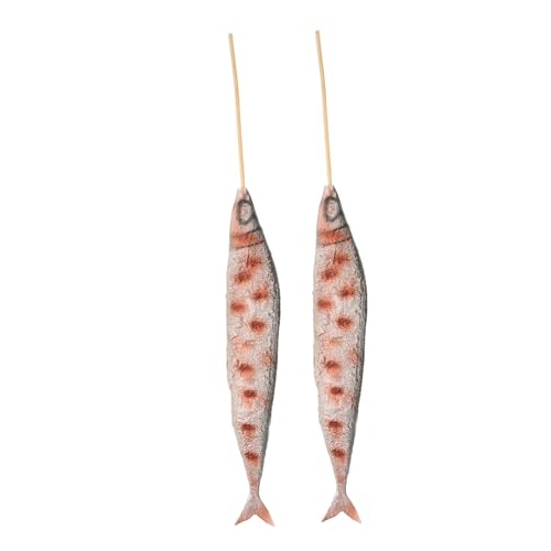 SOLUSTRE 2 Stück Simulierte Saury Künstliche Fisch Grill Modelle Realistische Nachbildung für Gastronomie Ausstellungen und Deko für Restaurants und Museen SOLUSTRE 2 Stück Simulierte Saury Künstliche Fisch Grill Modelle Realistische Nachbildung für Gastronomie Ausstellungen und Deko für Restaurants und Museen von SOLUSTRE