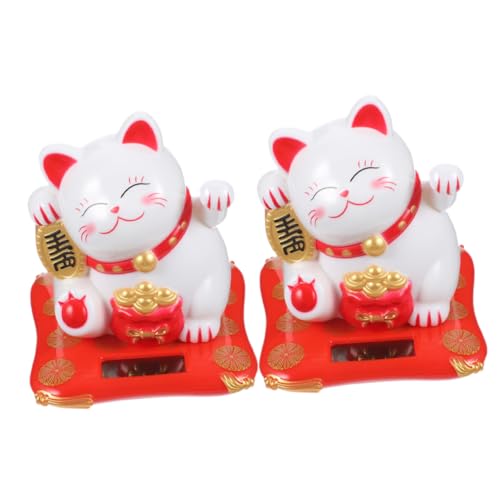 SOLUSTRE 2 Stück Solarbetriebene Weiße Winkekatze Chinesische Glückskatze mit Beweglichem Arm Langlebige Auto und Wohnraumdeko Batteriefrei Niedliche Feng Shui Figuren Geschenkidee SOLUSTRE 2 Stück Solarbetriebene Weiße Winkekatze Chinesische Glückskatze mit Beweglichem Arm Langlebige Auto und Wohnraumdeko Batteriefrei Niedliche Feng Shui Figuren Geschenkidee von SOLUSTRE