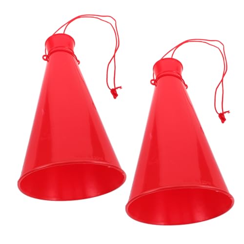 SOLUSTRE 2 Stück Sport Megaphone mit Griff Robustes Kunststoff Lautsprecher für Fußball Party und Spiel Vielseitiges Lärm und Anfeuerungsgerät für Fans und Feierlichkeiten von SOLUSTRE