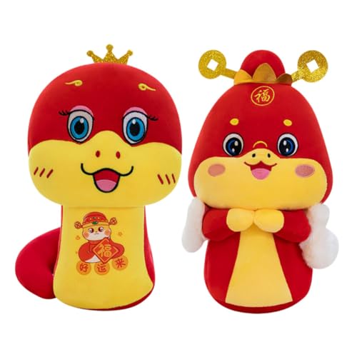 SOLUSTRE 2 Stück Sternzeichen Schlangenpuppe Drache Chinesisches Neujahr Plüsch lustige Stofftiere ausgestopfter Dinosaurier Zahnloses Drachenspielzeug PP Baumwolle rot SOLUSTRE 2 Stück Sternzeichen Schlangenpuppe Drache Chinesisches Neujahr Plüsch lustige Stofftiere ausgestopfter Dinosaurier Zahnloses Drachenspielzeug PP Baumwolle rot von SOLUSTRE