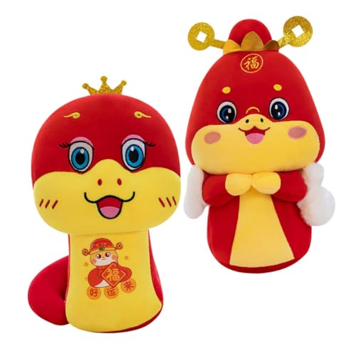 SOLUSTRE 2 Stück Teiliges Plüsch Schlange Jahr der Schlange Maskottchen Kuscheltier Weiche Stofftier Figur Chinesisches Neujahrsornament Tischdekoration SOLUSTRE 2 Stück Teiliges Plüsch Schlange Jahr der Schlange Maskottchen Kuscheltier Weiche Stofftier Figur Chinesisches Neujahrsornament Tischdekoration von SOLUSTRE
