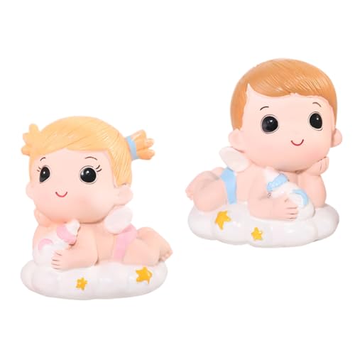 SOLUSTRE 2 Stück Teiliges Puppen Tortendeko Resin Geburtstagskuchen Ornament Niedliche Prinzessin und Figuren für Unvergessliche Feier als Fotorequisite und Partydekoration von SOLUSTRE