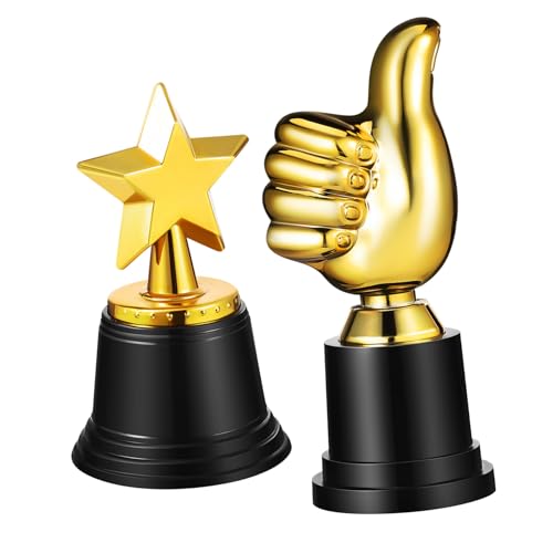 SOLUSTRE 2 Stück Trophäen Pokale Sternform Preisverleihung Party Dekoration Auszeichnung für Spiele und Wettbewerbe Glänzende Oberfläche SOLUSTRE 2 Stück Trophäen Pokale Sternform Preisverleihung Party Dekoration Auszeichnung für Spiele und Wettbewerbe Glänzende Oberfläche von SOLUSTRE