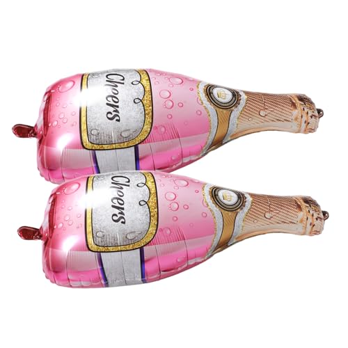 SOLUSTRE 2 Stück Weinflaschenballon Form Party farbig Dekorationen Bierballons Geburtstagsballons für Frauen Geburtstagsballons für Jungen Ballon-Hochzeitsbogendekoration Aluminiumfolie von SOLUSTRE
