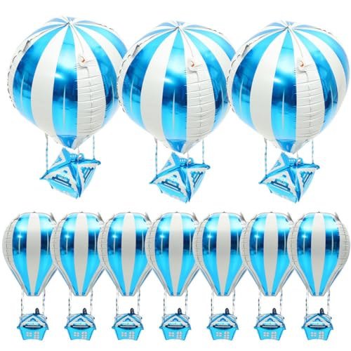 SOLUSTRE 20 Stück Aluminium Folien Heißluftballon Dekoration für Geburtstagsfeiern Hochzeiten und Valentinstag Einfache Montage und Auffälliges Design für Verschiedene Anlässe von SOLUSTRE