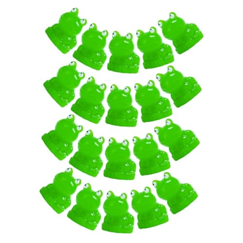 SOLUSTRE 20 Stück Teiliges Mini Harz Frosch Figuren Wasserfest Lebensecht Farbenfroh Miniatur Frosch Dekoration für Mikro Landschaft Garten DIY Terrarium Basteln von SOLUSTRE