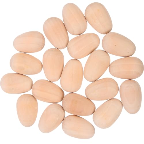 SOLUSTRE 20 Stücke Simulation Ostern Holz Eier DIY Holz DREI-dimensional Gefälschte Eier SOLUSTRE 20 Stücke Simulation Ostern Holz Eier DIY Holz DREI-dimensional Gefälschte Eier von SOLUSTRE