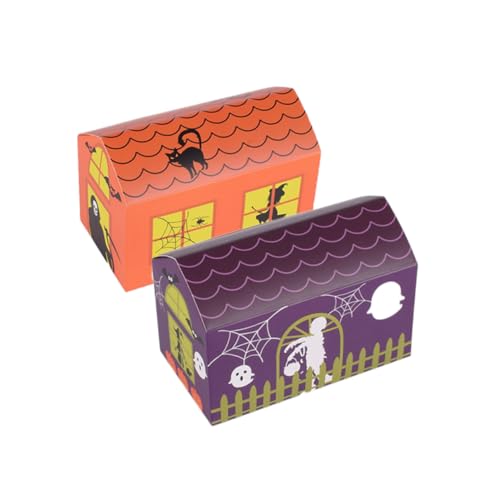SOLUSTRE 20St Halloween- -Karton-Goodie-Boxen Halloween-Partygeschenke Cupcake-Boxen Bonbonhalter mit Geistermuster Halloween-Süßigkeiten-Eimer Geschenkbox Süßigkeiten Box Partybedarf von SOLUSTRE