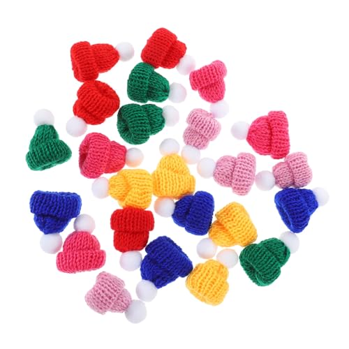 SOLUSTRE 24 Stück Teiliges Mini Strickmützen Bunte Mini Weihnachtsmützen DIY Bastelaccessoires für Flaschendekoration Puppen Festliche Xmas Party Deko Kreative Handarbeit Vielseitig SOLUSTRE 24 Stück Teiliges Mini Strickmützen Bunte Mini Weihnachtsmützen DIY Bastelaccessoires für Flaschendekoration Puppen Festliche Xmas Party Deko Kreative Handarbeit Vielseitig von SOLUSTRE