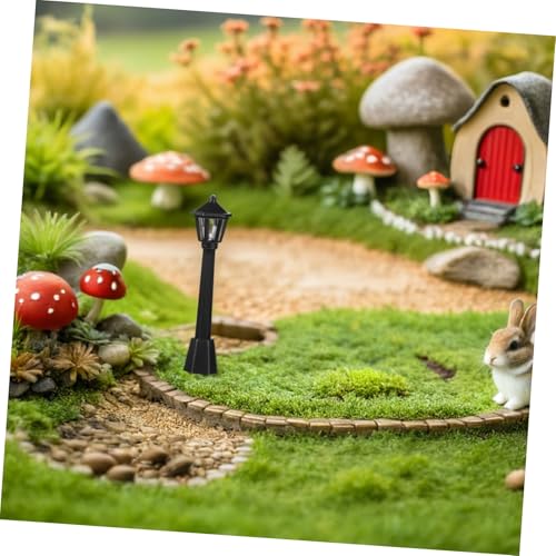 SOLUSTRE 24 Stück Teiliges Miniatur Straßenlaternen Modell Kleine Straßenlampen für Puppenhaus Dekoration Detailgetreu Gestaltete Mini Straßenlampen für DIY Mikro Landschaften und von SOLUSTRE