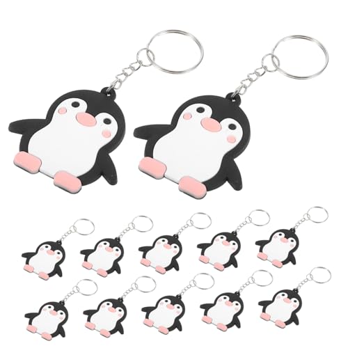 SOLUSTRE 24 Stück Teiliges Pinguin Schlüsselanhänger Süßer Tieranhänger als Rucksack Taschen deko Langlebiger Schlüsselring Vielseitiger Partybevorzugung für Pinguinliebhaber von SOLUSTRE