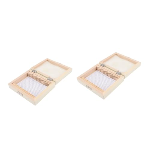 SOLUSTRE 2Er-Box Biologische Slice-Box Verpackung Kästen für Mikroskop-Objektträger tragbar Fleck werkzeug Mikroskop-Objektträger-Etui Holz Halter für Mikroskop-Objektträger Beige SOLUSTRE 2Er-Box Biologische Slice-Box Verpackung Kästen für Mikroskop-Objektträger tragbar Fleck werkzeug Mikroskop-Objektträger-Etui Holz Halter für Mikroskop-Objektträger Beige von SOLUSTRE