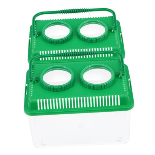 SOLUSTRE 2Pcs Box Beobachtungsbox für Insekten vergrößerungsglas Insektenbeobachtung Insekten sammeln Bausatz Aquarium Beta Goldfischfänger-Betrachter Goldfischfänger für Acryl Green SOLUSTRE 2Pcs Box Beobachtungsbox für Insekten vergrößerungsglas Insektenbeobachtung Insekten sammeln Bausatz Aquarium Beta Goldfischfänger-Betrachter Goldfischfänger für Acryl Green von SOLUSTRE