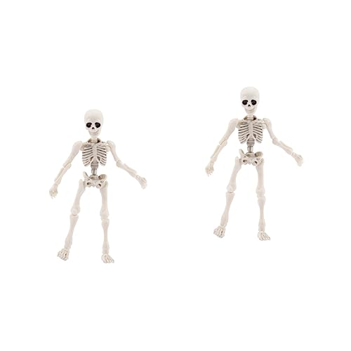 SOLUSTRE 2St Skelett Mann Modell Vampirzähne Figur Dekorationen tot verrückt halloween dekoration halloween-dekoration Kunststoff-Skelett-Dekoration Mini menschliches Skelett Plastik Weiß SOLUSTRE 2St Skelett Mann Modell Vampirzähne Figur Dekorationen tot verrückt halloween dekoration halloween-dekoration Kunststoff-Skelett-Dekoration Mini menschliches Skelett Plastik Weiß von SOLUSTRE