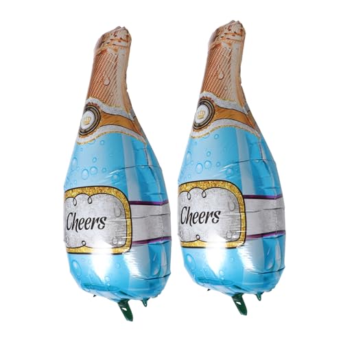 SOLUSTRE 2Stücke Folienballons Weinflaschenform Deko für Geburtstagsfeiern Langlebige Aluminiumfolie Einfach Aufzublasen Wiederverwendbar für Party Highlights von SOLUSTRE