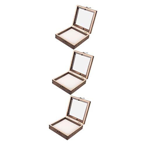 SOLUSTRE 3 Sätze Insektenprobenbehälter Aus Glas Geisterspinne Modell Vitrine Pinnwand-probenanzeige Anlage Muschel Zuschauer Baseball-vitrine Vintage Mustervitrine Schläger Hölzern SOLUSTRE 3 Sätze Insektenprobenbehälter Aus Glas Geisterspinne Modell Vitrine Pinnwand-probenanzeige Anlage Muschel Zuschauer Baseball-vitrine Vintage Mustervitrine Schläger Hölzern von SOLUSTRE