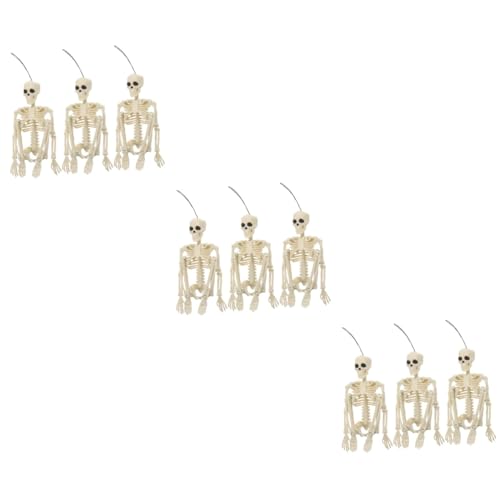 SOLUSTRE 3 Sätze Menschliches Skelett Skelett Aufblasbarer Außerirdischer Zwerge Halloween Aussendeko Halloween Party Halloween-skelett-requisite Dekoratives Skelett 3 Stück * 3 von SOLUSTRE
