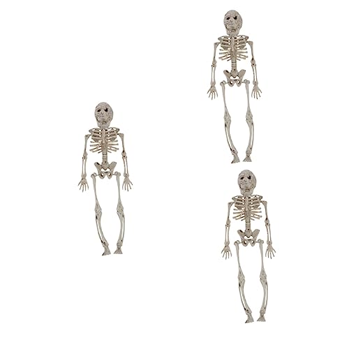 SOLUSTRE 3 Stk Simuliertes Skelett Skelett Halloween-Partyzubehör Skelettmodell Halloween-Requisiten Wolf halloween halloween schädel Skelett-Statue Halloween - Plastik Beige von SOLUSTRE