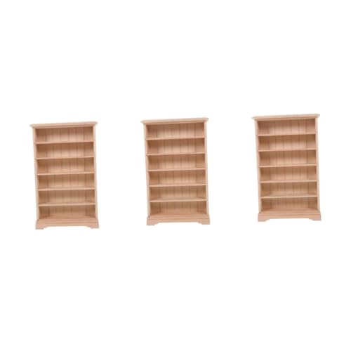 SOLUSTRE 3 Stück Bücherregal Möbelmodell Dekoration für Puppenhaus Mini-Puppenhaus-Bücherregal Mini-Bücherregal-Ornament Miniatur -Bücherregalschrankmodell Birkensperrholz Beige SOLUSTRE 3 Stück Bücherregal Möbelmodell Dekoration für Puppenhaus Mini-Puppenhaus-Bücherregal Mini-Bücherregal-Ornament Miniatur -Bücherregalschrankmodell Birkensperrholz Beige von SOLUSTRE