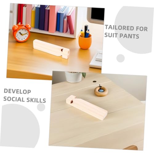 SOLUSTRE 3 Stück Teiliges Holz Zugpfeifen für DIY Orff Musikinstrument Bemalbar Fördert Motorik und Lernspielzeug für Familien und Musikunterricht von SOLUSTRE