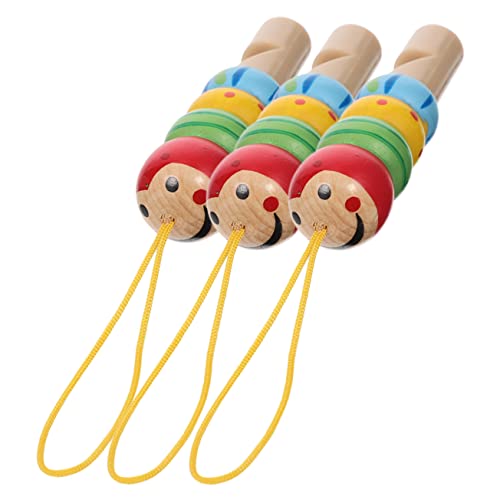 SOLUSTRE 3 Stück Teiliges Holzpfeifen Buntes Musikspielzeug für Frühe Musikalische Früherziehung Partyspielzeug für Mädchen Jungen SOLUSTRE 3 Stück Teiliges Holzpfeifen Buntes Musikspielzeug für Frühe Musikalische Früherziehung Partyspielzeug für Mädchen Jungen von SOLUSTRE