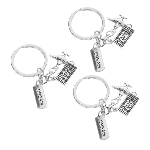 SOLUSTRE 3 Stück Vintage Wunschsymbol Schlüsselanhänger Lampenform Bag Pendant Anhänger Geld Schlüsselanhänger für Damen Hochzeit Party Souvenir Leichter Vielseitiger Schmuck für Rucksack von SOLUSTRE