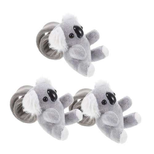 SOLUSTRE 3 Stücke Slap-Armband für Geburtstagsgeschenk Geschenkideen für Plüscharmbänder für Plüsch Stofftier Mädchen Geburtstagsfeier PP Baumwolle Light Grey von SOLUSTRE