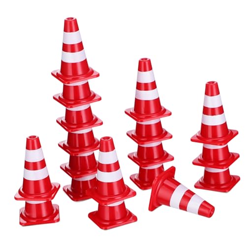 SOLUSTRE 30Stücke Mini Verkehrskegel Robuste Sicherheitskegel für Spielteppiche Modellbau und Kreative Lernspiele Miniaturstraßenmarkierung für Dioramen SOLUSTRE 30Stücke Mini Verkehrskegel Robuste Sicherheitskegel für Spielteppiche Modellbau und Kreative Lernspiele Miniaturstraßenmarkierung für Dioramen von SOLUSTRE