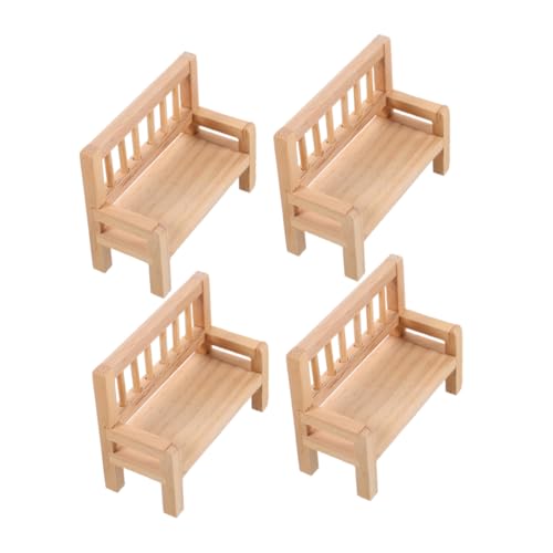 SOLUSTRE 4 Stück Gartenbank Modell Winzige Möbel Feengartenbank Puppenmöbel Mini Süße Puppenmöbel Vintage Puppenhausmöbel Puppenhauseinrichtung Winzige Bank Holz Beige SOLUSTRE 4 Stück Gartenbank Modell Winzige Möbel Feengartenbank Puppenmöbel Mini Süße Puppenmöbel Vintage Puppenhausmöbel Puppenhauseinrichtung Winzige Bank Holz Beige von SOLUSTRE