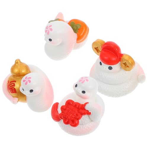 SOLUSTRE 4 Stück Glücksschlangen-Ornamente Mini-Figuren-Dekore Neujahrskernkernschlangenverzierung Dekoration klein Miniatur-Schlangenfiguren Miniaturschlange aus Kunstharz SOLUSTRE 4 Stück Glücksschlangen-Ornamente Mini-Figuren-Dekore Neujahrskernkernschlangenverzierung Dekoration klein Miniatur-Schlangenfiguren Miniaturschlange aus Kunstharz von SOLUSTRE