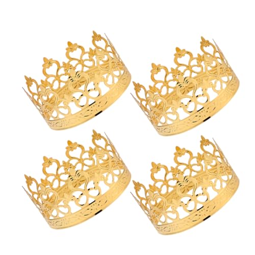SOLUSTRE 4 Stück Goldene Kronkuchendekoration Hochzeitsaufsätze Für Kuchen Mini Dekorationen Party Kind Krone Topper Kronprinzessin Kuchendeckel Ornamente Königin Tiaras Eisenblech SOLUSTRE 4 Stück Goldene Kronkuchendekoration Hochzeitsaufsätze Für Kuchen Mini Dekorationen Party Kind Krone Topper Kronprinzessin Kuchendeckel Ornamente Königin Tiaras Eisenblech von SOLUSTRE