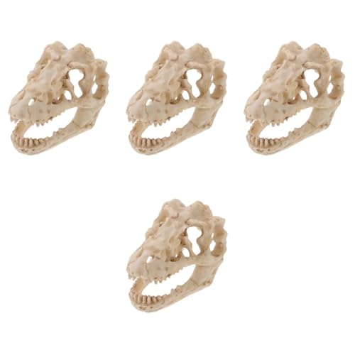 SOLUSTRE 4 Stück Harz Reptil Dinosaurier Modell Halloween Skelett Figuren Ornamente Käfig Kunst Menschliches Skelett Dinosaurier Schlafzimmer Zubehör von SOLUSTRE