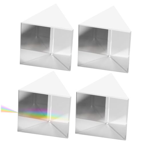 SOLUSTRE 4stücke Optisches Dreiecksprisma Für Präzise Lichtanalysen Labor Klassenzimmer Und Fotografie Multifunktionales Lehrmittel Für Experimente Und Forschung von SOLUSTRE