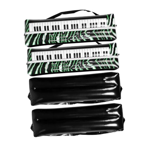 SOLUSTRE 4 Stück Teiliges Aufblasbares Keyboard PVC Elektronisches Klavier Partydeko Leicht und Schnell Aufblasbar Für Geburtstagsfeiern und Themenpartys Als Interaktives und Foto Requisite von SOLUSTRE