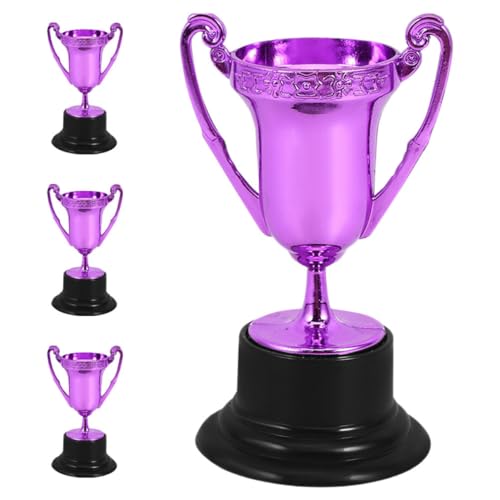SOLUSTRE 4 Stück Trophäendekoration Mini Trophäen Großmengen Auszeichnungstrophäen Mini Trophäen Trophäen Für Partygeschenke Kleine Trophäen Sporttrophäen Kunststoff von SOLUSTRE