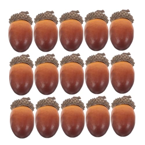SOLUSTRE 40 Stück Künstliche Kleine Eicheln für Basteln Realistische Deko Herbstdekoration Natürliche für Hochzeit Küche Festlichkeiten von SOLUSTRE