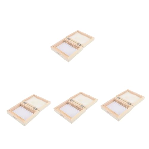 SOLUSTRE 4Er-Box Biologische Slice-Box tragbar Mini-Drehmaschine Fleck Aktenkästen mit Deckel werkzeug Mikroskop-Objektträger-Etui Holz Halter für Mikroskop-Objektträger Beige SOLUSTRE 4Er-Box Biologische Slice-Box tragbar Mini-Drehmaschine Fleck Aktenkästen mit Deckel werkzeug Mikroskop-Objektträger-Etui Holz Halter für Mikroskop-Objektträger Beige von SOLUSTRE