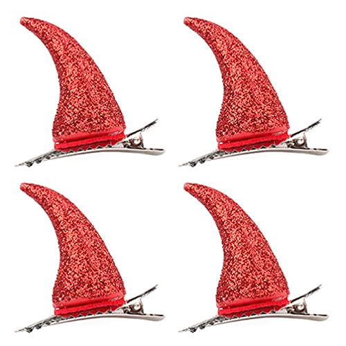 SOLUSTRE 4Pcs Schöne Teufel Horn Haar Clips Halloween Glitter Teufel Hörner Stirnband für Halloween Teufel Kostüm Zubehör SOLUSTRE 4Pcs Schöne Teufel Horn Haar Clips Halloween Glitter Teufel Hörner Stirnband für Halloween Teufel Kostüm Zubehör von SOLUSTRE