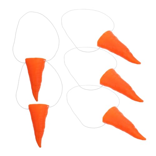 SOLUSTRE 5 Stück Clown -Karotte Winter-Accessoire Cosplay-nasendekor Festliche Schneemann DIY Requisiten Schneemann-Dekorationen Schneemann-karottennase Nase Verkleiden Orange Vinyl SOLUSTRE 5 Stück Clown -Karotte Winter-Accessoire Cosplay-nasendekor Festliche Schneemann DIY Requisiten Schneemann-Dekorationen Schneemann-karottennase Nase Verkleiden Orange Vinyl von SOLUSTRE