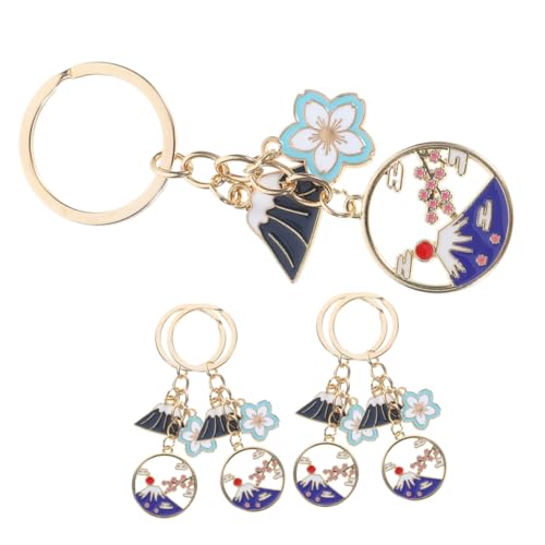 SOLUSTRE 5 Stück Kirschblüten Schlüsselanhänger Autoschlüssel Dekoration Japanische Schlüsselanhänger Kirschblüten Emaille Schlüsselanhänger Blumen Schlüsselanhänger Partygeschenke von SOLUSTRE