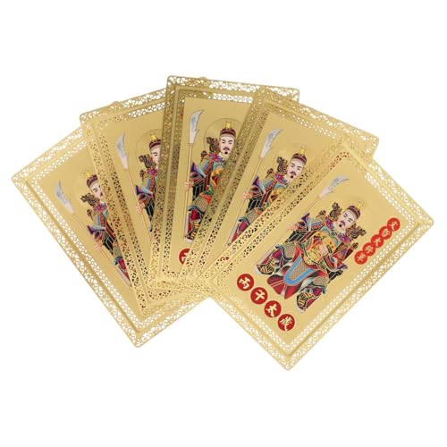 SOLUSTRE 5 Stück Teiliges Chinesisches Amulett Taisui Kupferkarten für Jahr des Pferdes Feng Shui Schutz Glücksbringer für Zuhause Geldbörse oder Anhänger Traditionelle Dekoration SOLUSTRE 5 Stück Teiliges Chinesisches Amulett Taisui Kupferkarten für Jahr des Pferdes Feng Shui Schutz Glücksbringer für Zuhause Geldbörse oder Anhänger Traditionelle Dekoration von SOLUSTRE