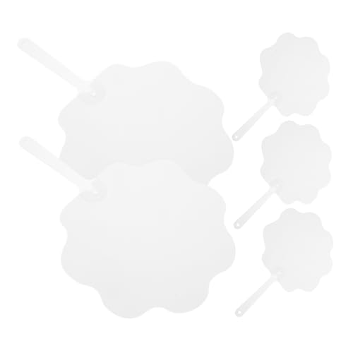 SOLUSTRE 5 Stück Teiliges Sublimationsfähiger Handfächer mit Doppelter Bedruckbarkeit Hitzebeständig Blumenförmig für Diy Fotorahmen Hochzeiten Abschlussfeiern Leichte Werbefächer für Gäste von SOLUSTRE