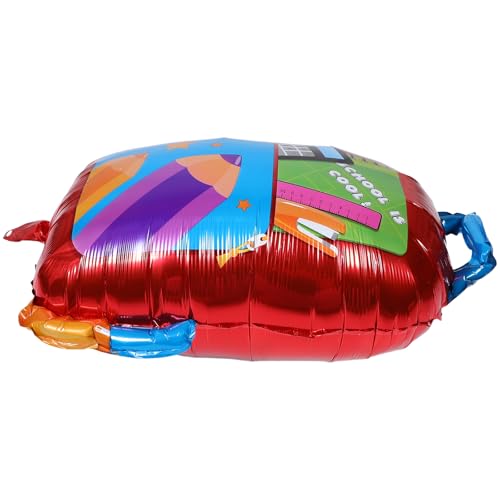 SOLUSTRE 5-teilige Dekorationen zum Schulanfang: Dekorationen für den ersten Schultag – Luftballons aus Aluminiumfolie in Schultaschenform für Kinder, Kindergarten und Klassenzimmer von SOLUSTRE