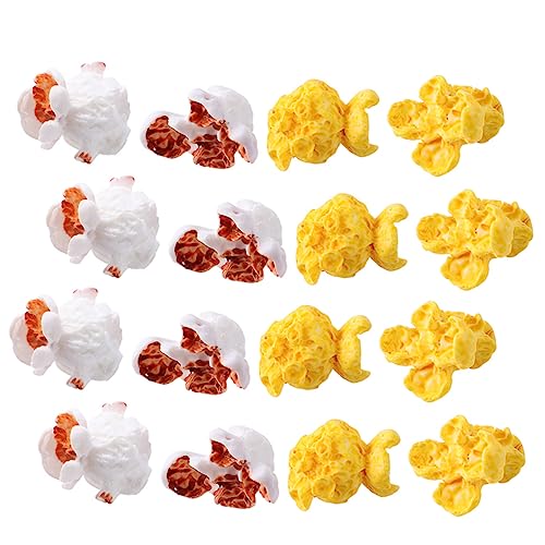SOLUSTRE 50 Stück Teiliges Miniatur Popcorn aus Hochwertigem Realistische Dekoration für Puppenhäuser Bastelprojekte und DIY Schmuck Geruchlos Sicher und Detailgetreu Gestaltet von SOLUSTRE