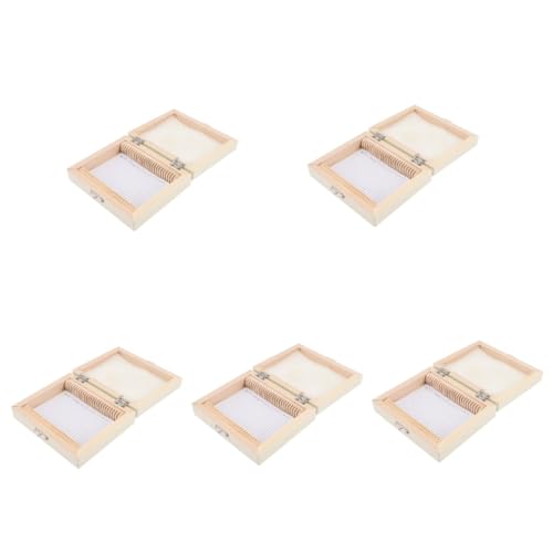 SOLUSTRE 5er-box Biologische Slice-box Gefäßwerkzeuge Laborzubehör Konkav Mini-drehmaschine Aktenkästen Mit Deckel Tragbar Verpackung Mikroskopische Objektträger Gitter Fleck Beige Holz SOLUSTRE 5er-box Biologische Slice-box Gefäßwerkzeuge Laborzubehör Konkav Mini-drehmaschine Aktenkästen Mit Deckel Tragbar Verpackung Mikroskopische Objektträger Gitter Fleck Beige Holz von SOLUSTRE