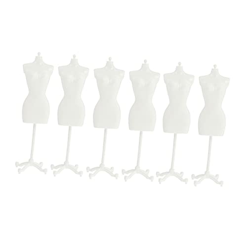 SOLUSTRE 6 STK Halterung Puppenkleiderhalter Zubehör Für Actionfiguren Anzeige Von Stoffkleidern Nähformular Für Puppenkleider Rahmen Für Trikotanzeige Kleine Puppe Beweglich Weiß Plastik von SOLUSTRE
