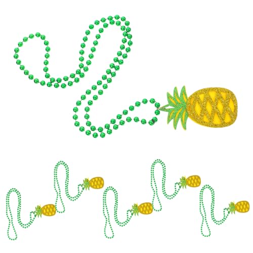 SOLUSTRE 6 Stück Hawaii Party Halskette Mit Ananas Anhänger Halskette Dekorationen Babyparty Dekorationen Sommer Geburtstagsdekorationen Hawaii Mittelstück Dekoration Kunststoff von SOLUSTRE